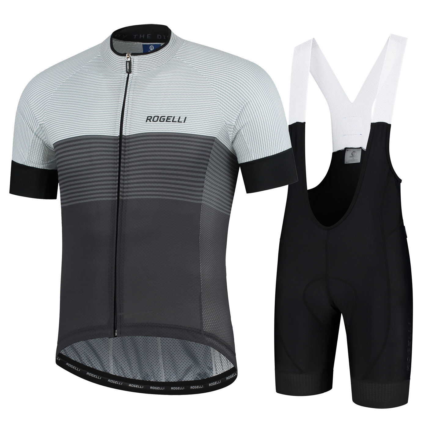 Heren fietsset Boost shirt en Flex broek Zwart/wit