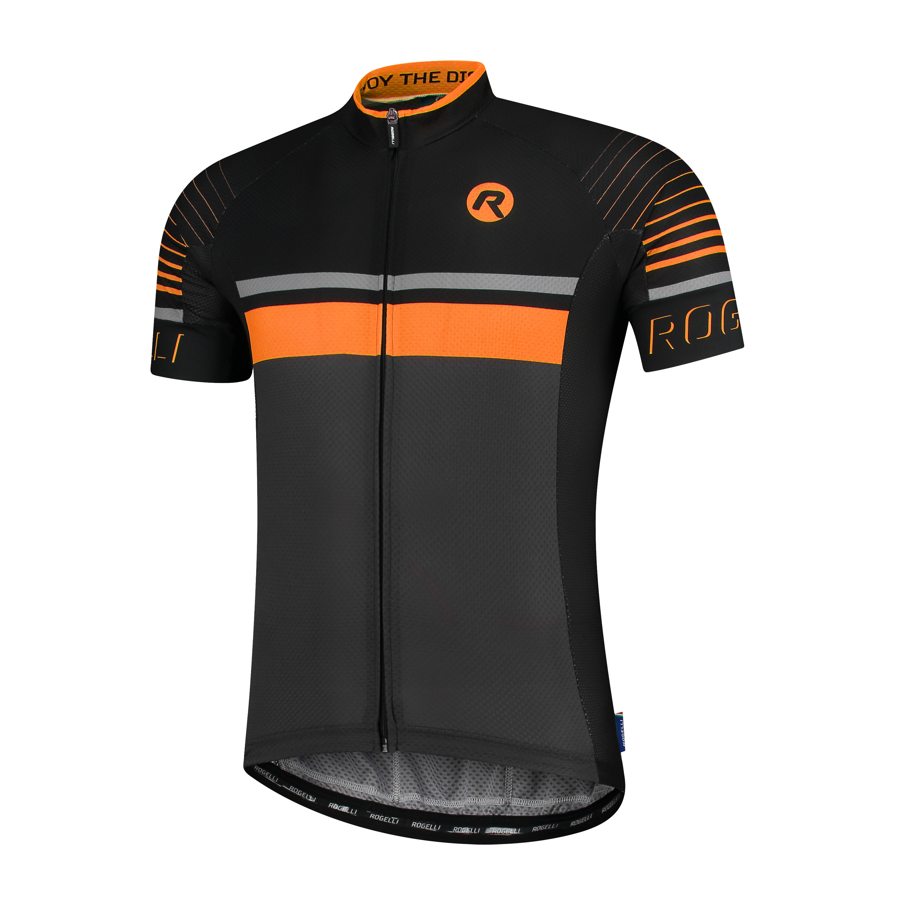 Heren Zomer fietsset Hero shirt + Hero broek Grijs/zwart/oranje