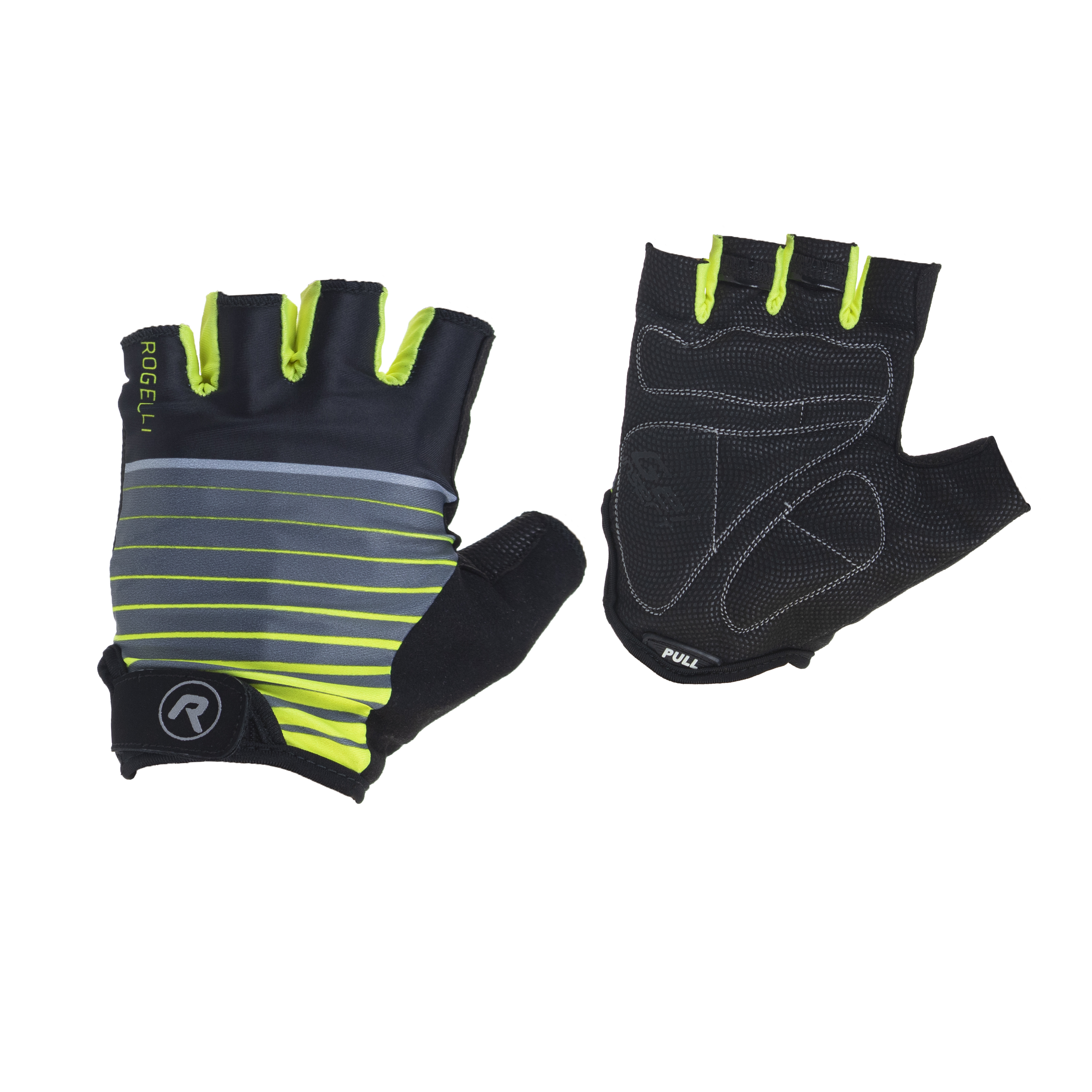 4 Delig Hero fietsset Shirt/korte broek handschoenen en sokken Zwart/grijs/fluor