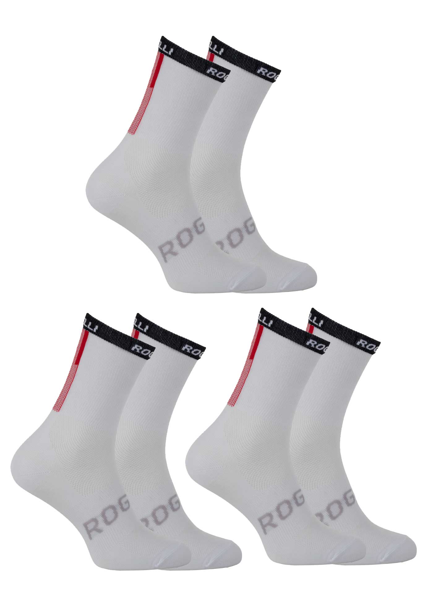 3 Paar sokken Team Rogelli kleur Wit