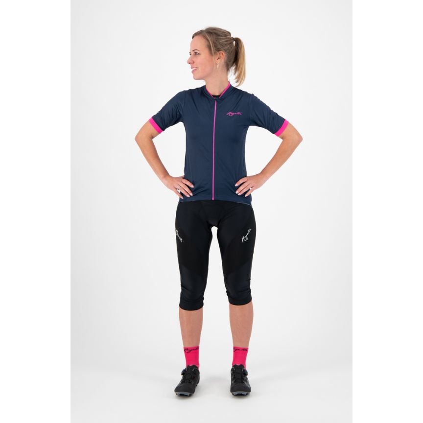 Dames fietsshirt Essential Blauw/pink