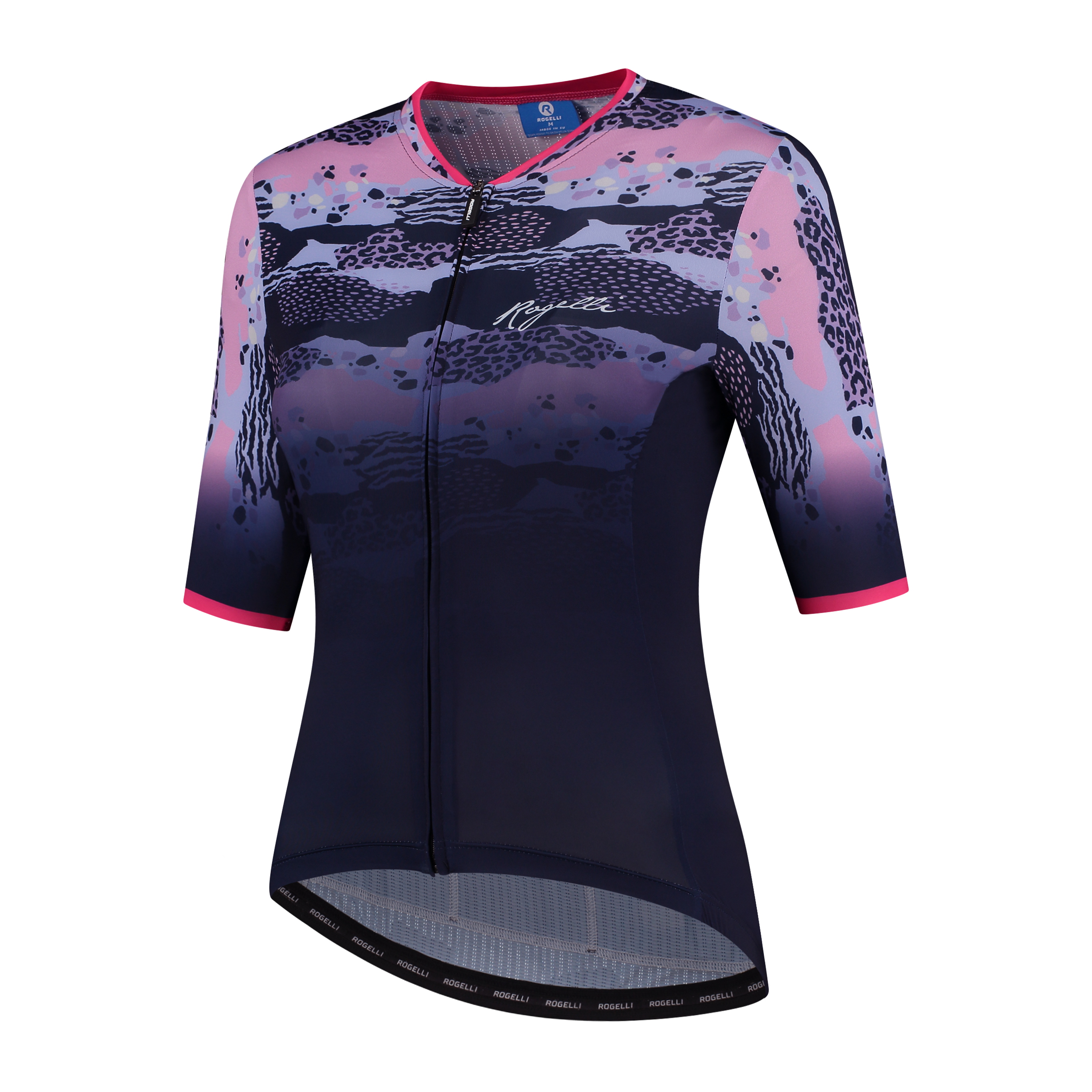 Dames fietsshirt Animal Blauw/pink