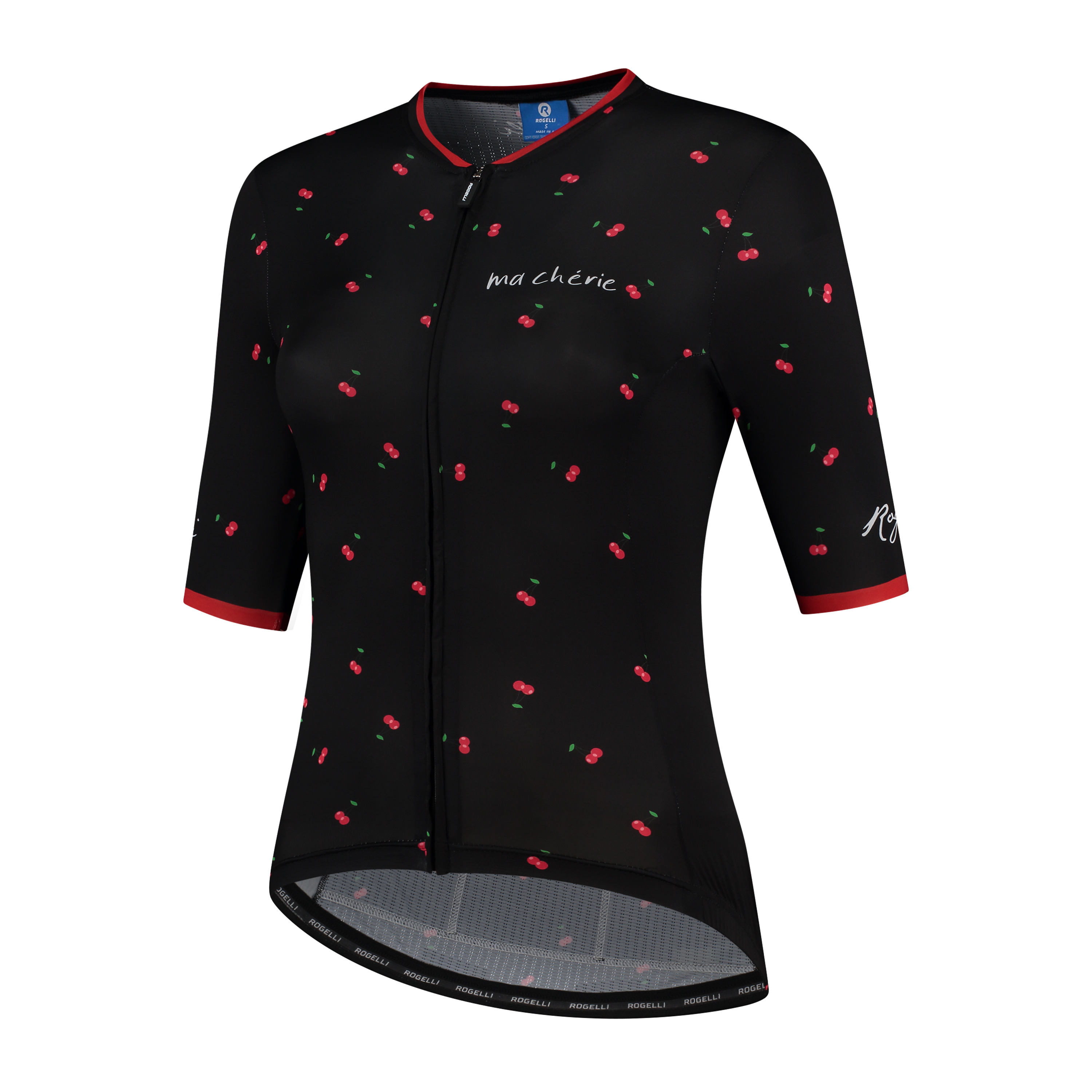 Dames fietsshirt Fruity Zwart/rood