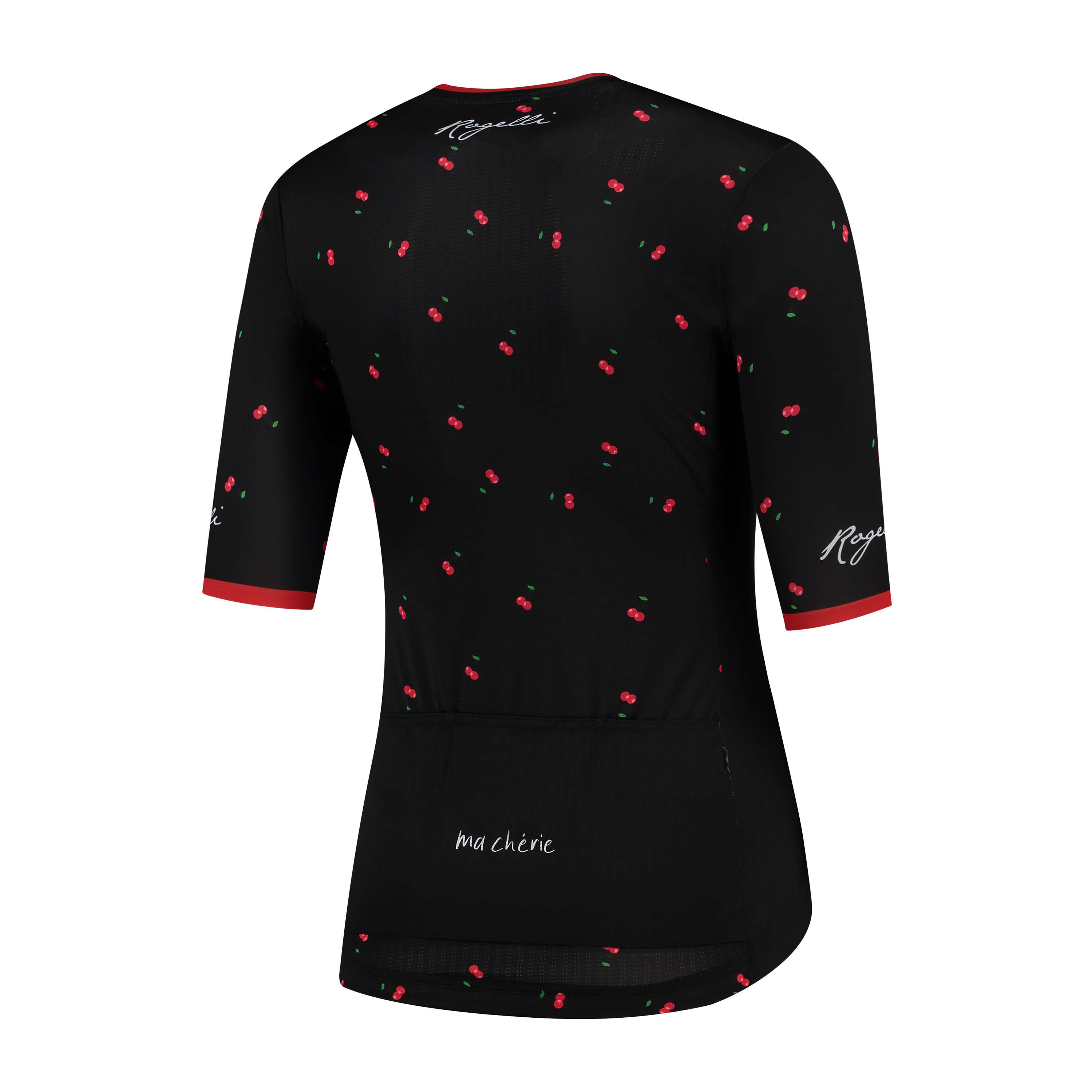 Dames fietsshirt Fruity Zwart/rood