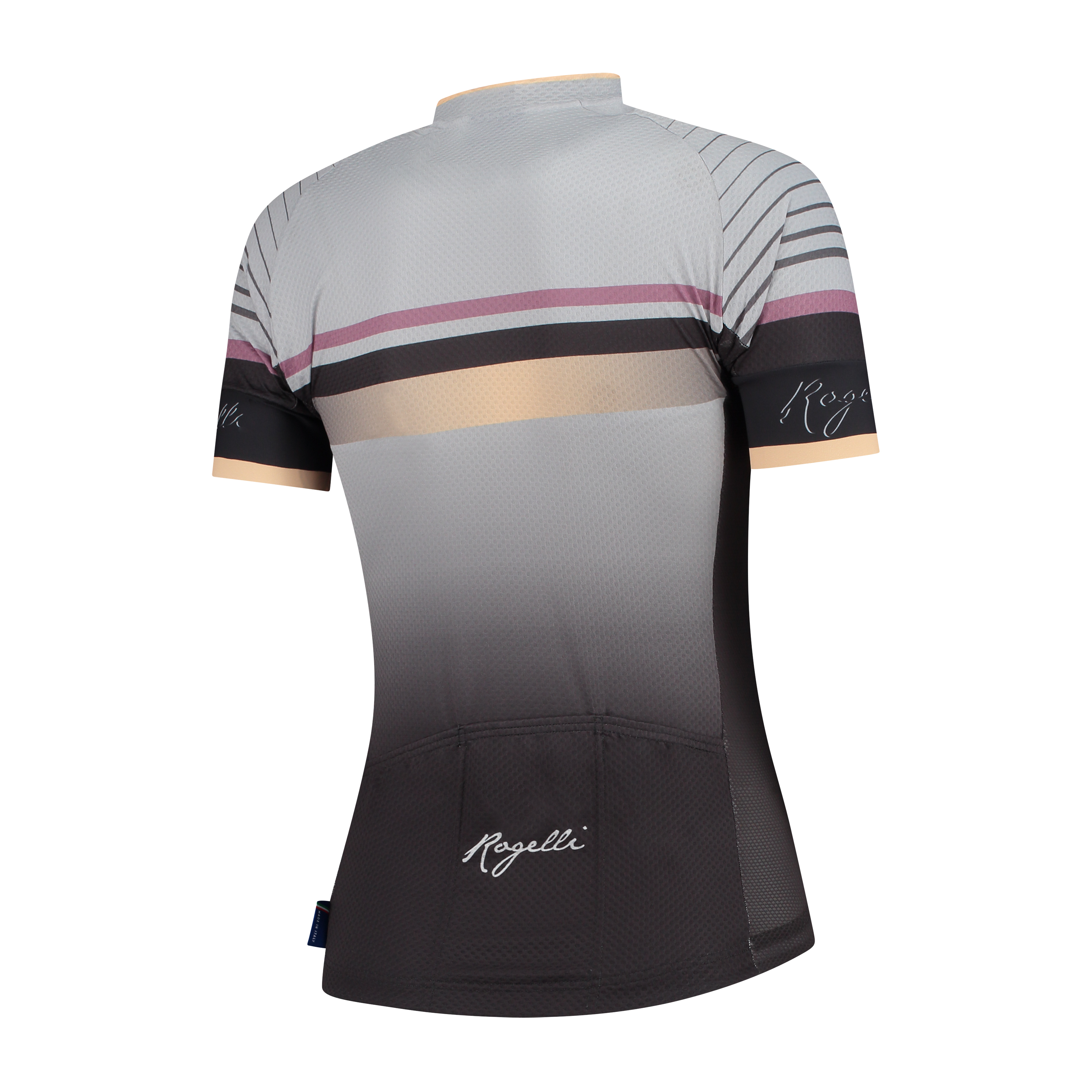 2 Delig Dames fietsset Impress shirt Grijs/goud +Essential broek Zwart