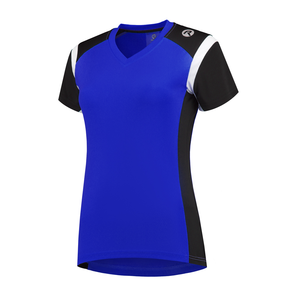 Eabel Hardloopshirt Dames Blauw/Wit/Zwart