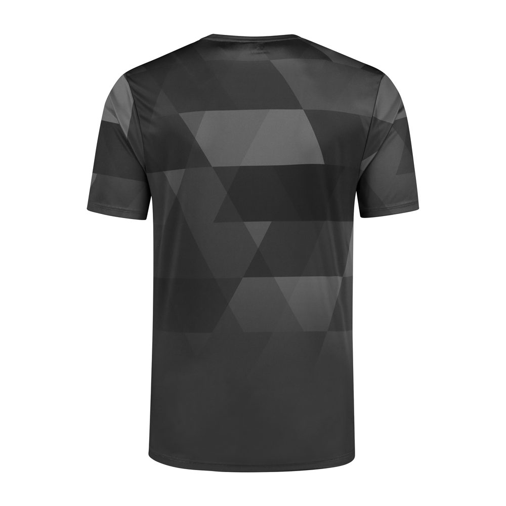 Geometric Hardloopshirt Heren Zwart/Grijs