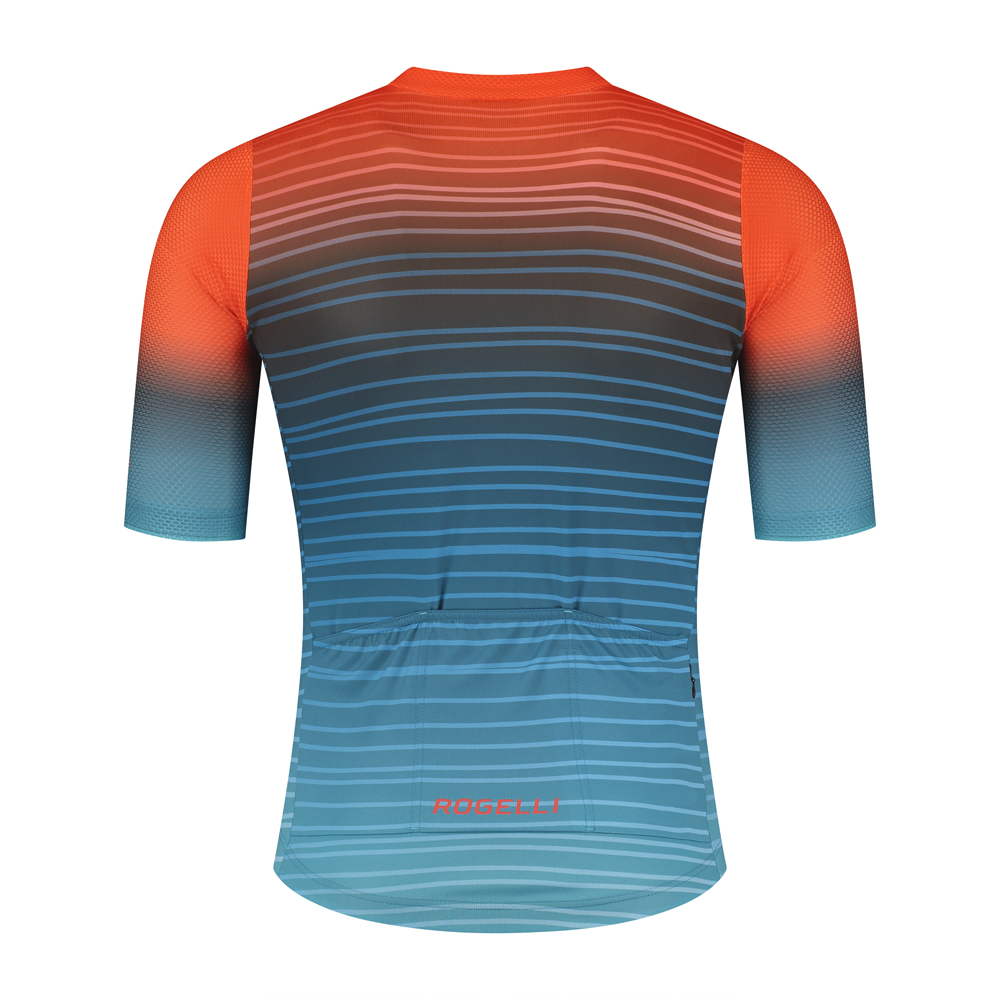 Surf Fietsshirt Heren Blauw/Oranje