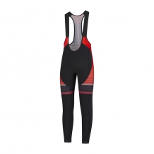 Hero thermo fiets broek Zwart/rood/bordeaux