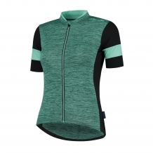 Dames fietsshirt Charm 2.0 Zwart/turquoise