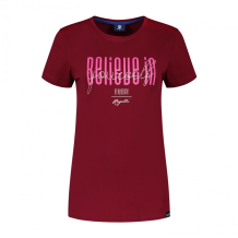 Enjoy Life Graphic T-shirt Dames Bordeux/rood