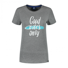 Enjoy Life Graphic T-shirt Dames Grijs