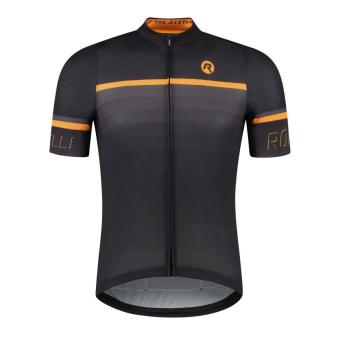 Hero II heren fietsshirt zwart grijs oranje