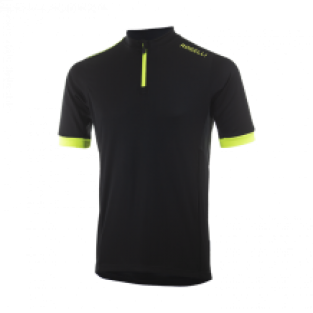 Heren fietsshirt KM Perugia 2.0 Zwart/fluor rits