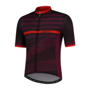 Stripe fietsshirt KM Bordeaux/rood/purper