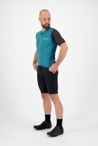 fietsshirt KM Minimal Blauw/groen/zwart