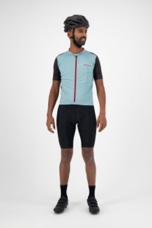 fietsshirt KM Minimal Grijs/zwart/rood