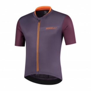  fietsshirt KM Minimal Purper/zwart/oranje