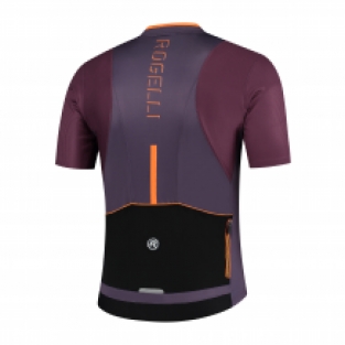  fietsshirt KM Minimal Purper/zwart/oranje