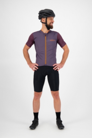  fietsshirt KM Minimal Purper/zwart/oranje