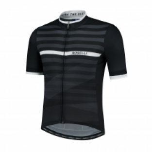 Stripe fietsshirt KM Zwart/wit