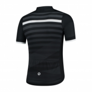 Stripe fietsshirt KM Zwart/wit