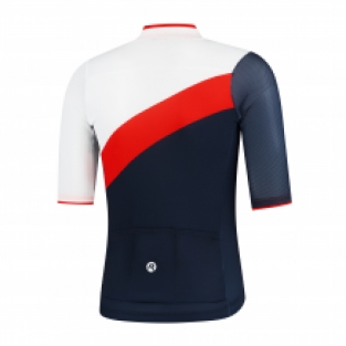 Heren fietsshirt KM Kai Blauw/wit/rood