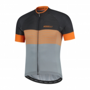 Boost fietsshirt KM Grijs/oranje/zwart