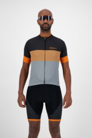 Boost fietsshirt KM Grijs/oranje/zwart