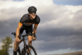 Boost fietsshirt KM Grijs/oranje/zwart