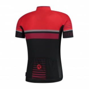 Hero fietsshirt KM Zwart/rood/bordeuax