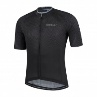 Heren fietsshirt KM Weave Zwart/grijs