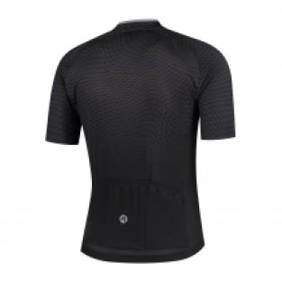 Heren fietsshirt KM Weave Zwart/grijs