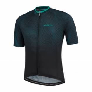 Heren fietsshirt KM Weave Zwart/groen