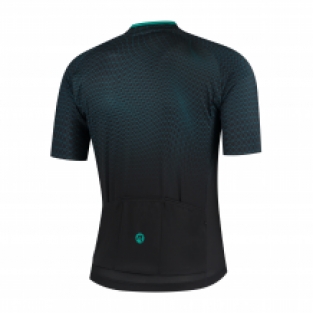 Heren fietsshirt KM Weave Zwart/groen