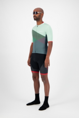 Spike fietsshirt KM  Grijs/rood/groen