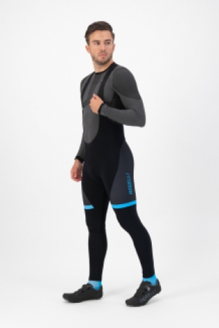 Heren thermo fietsbroek Tyro Zwart/blauw