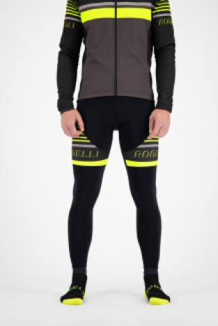 Hero thermo fiets broek Zwart/grijs/fluor geel