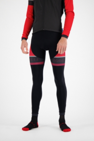 Hero thermo fiets broek Zwart/rood/bordeaux