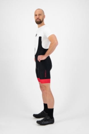 Flex heren fietsbroek  Zwart/rood