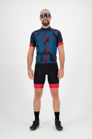 Flex heren fietsbroek  Zwart/rood