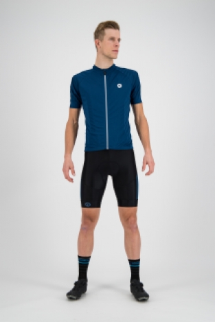 Tyro korte fietsbroek Zwart/blauw