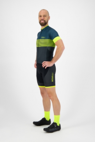 Fuse korte fietsbroek Zwart/fluor geel