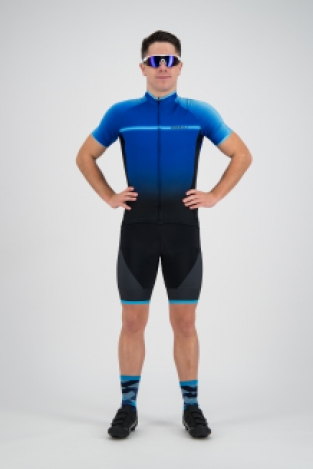 Fuse korte fietsbroek Zwart/blauw
