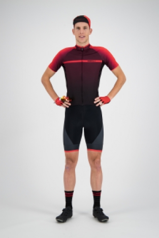 Fuse korte fietsbroek Zwart/rood