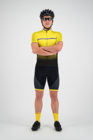 Fuse korte fietsbroek Zwart/ geel