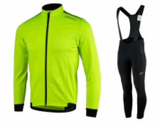 2 Delig schaatsset Pesaro 2.0 jack Fluor geel en Perano thermo  salopet ZONDER zeem