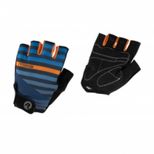 Heren fietsset Stripe shirt handschoenen en sokken Blauw/oranje