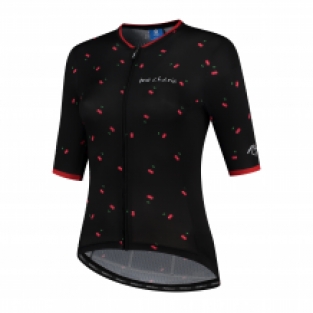 Dames fietsshirt Fruity Zwart/rood