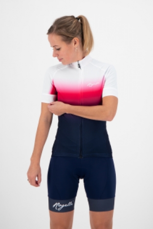 Dames fietsshirt Dream Blauw/wit/pink
